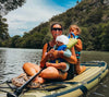 GILI Air inflatable paddle board Camo on lake