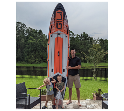 GILI 11' Adventure inflatable paddle board in Orange