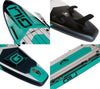 GILI 11' Adventure inflatable paddle board detail shots in Teal
