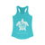 Women's Save Our Turtles Racerback Tank teal front