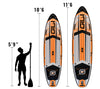 GILI AIR Orange inflatable paddle board sizing comparison