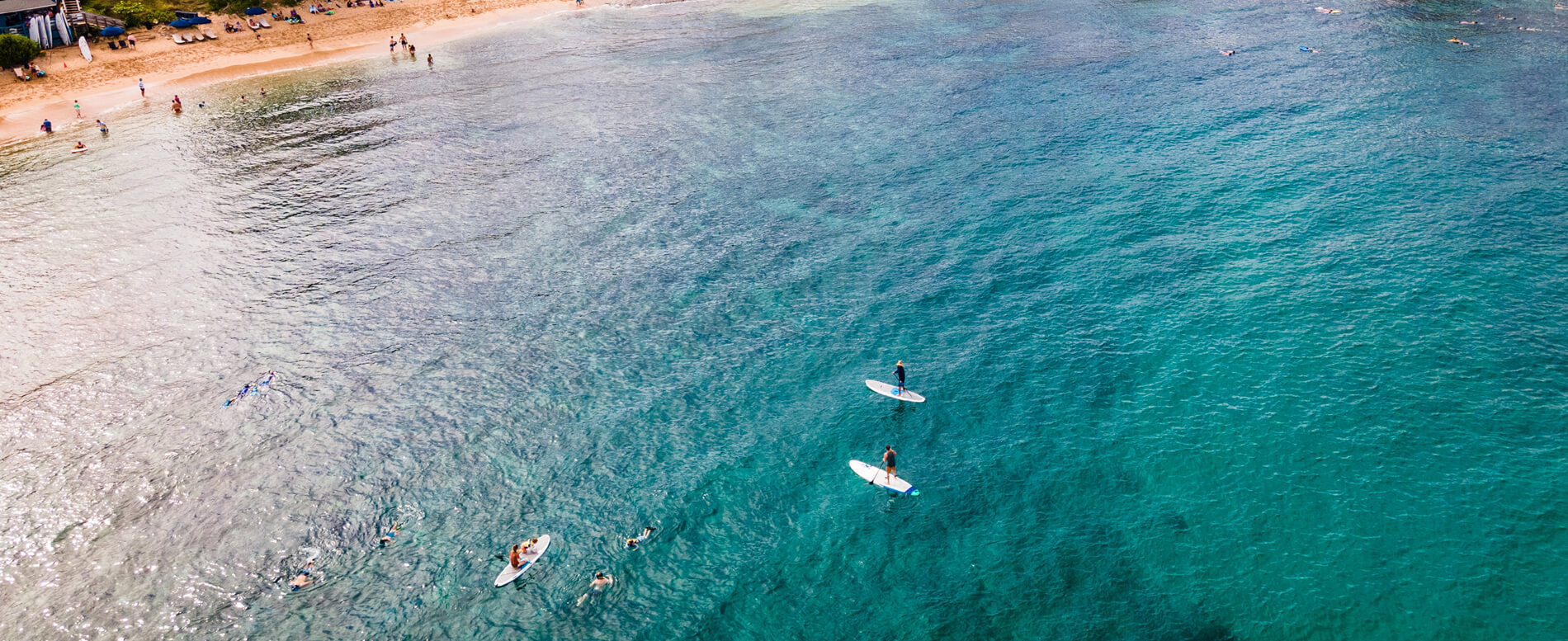 Paddle boarders in Maui, Hawaii