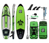 10'6 AIR Inflatable Paddle Board in Green with Gray paddle