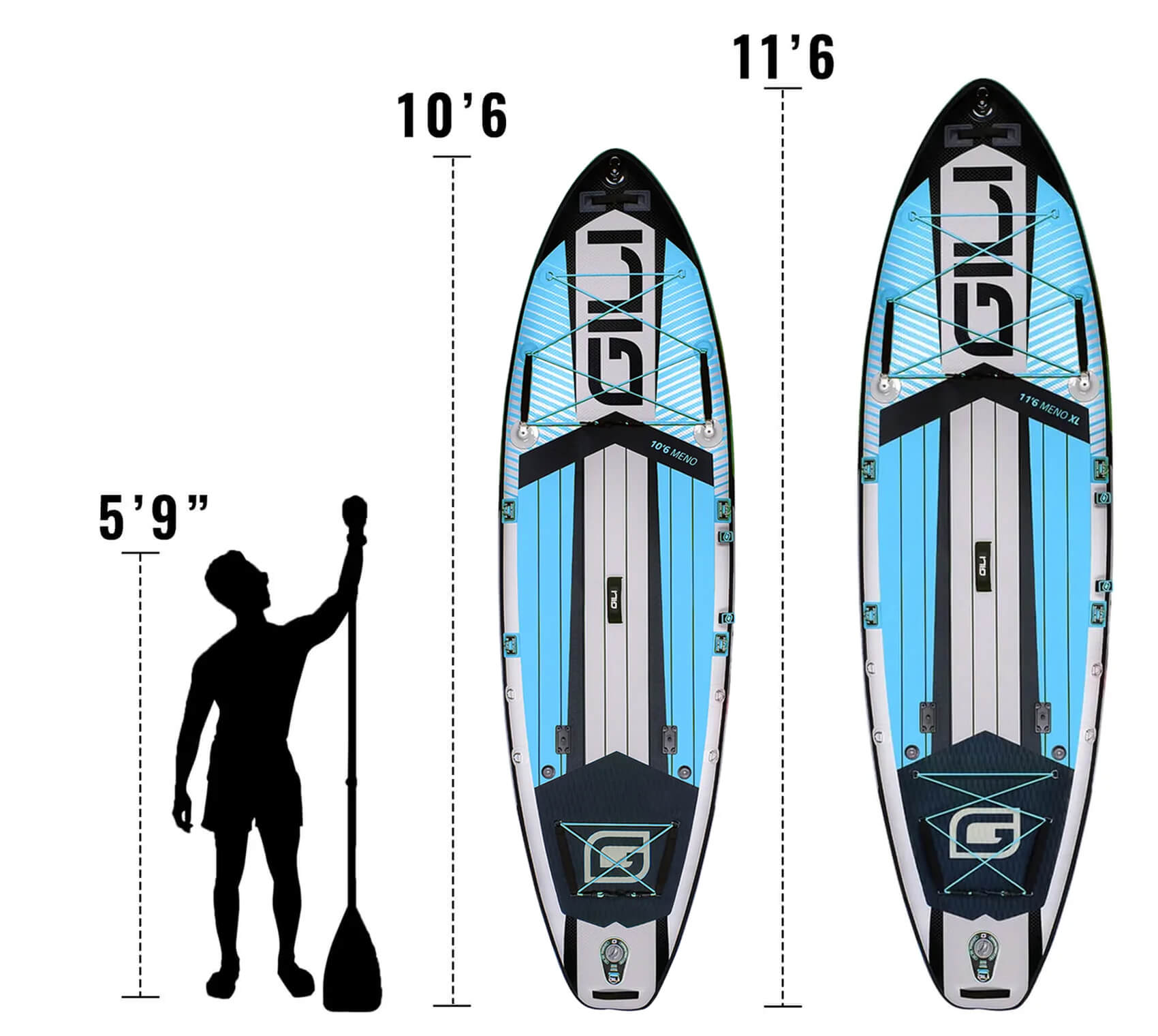 10'6 / 11'6 MENO Inflatable Stand Up Paddle Board - GILI Sports