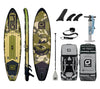 GILI 11' Adventure Inflatable Paddle Board Package in Camo