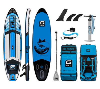 11'6 AIR Inflatable Paddle Board in Blue with Gray paddle