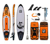 GILI 12' Adventure Inflatable Paddle Board Package in Orange