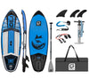 GILI 8' Cuda inflatable paddle board package in Blue with whistle and hand pump