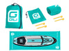 GILI Landing Mat with paddle board and product unrolled