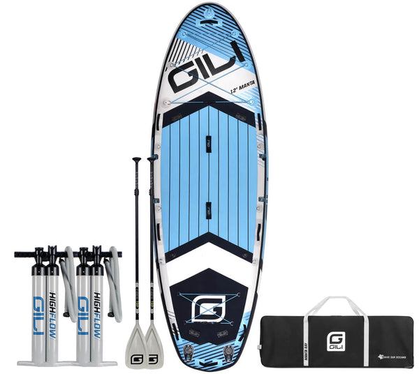 2 Person Paddle Board 10 12' / 15' Manta Ray Multi-Person Inflatable Stand Up Paddle Board