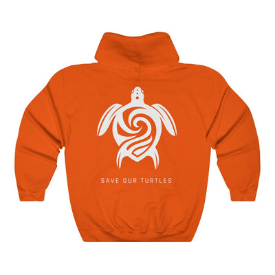 Save Our Turtles Hooded Sweatshirt/Hoodie orange back