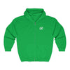 Save Our Turtles Full Zip Hooded Sweatshirt green front
