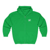 Save Our Turtles Full Zip Hooded Sweatshirt green front