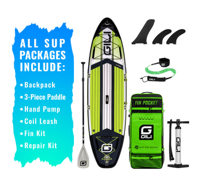 GILI 10' Mako inflatable package bundle Green inclusions