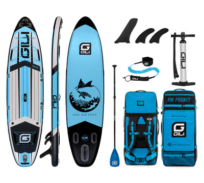10'6 AIR Paddle Board Package in Blue