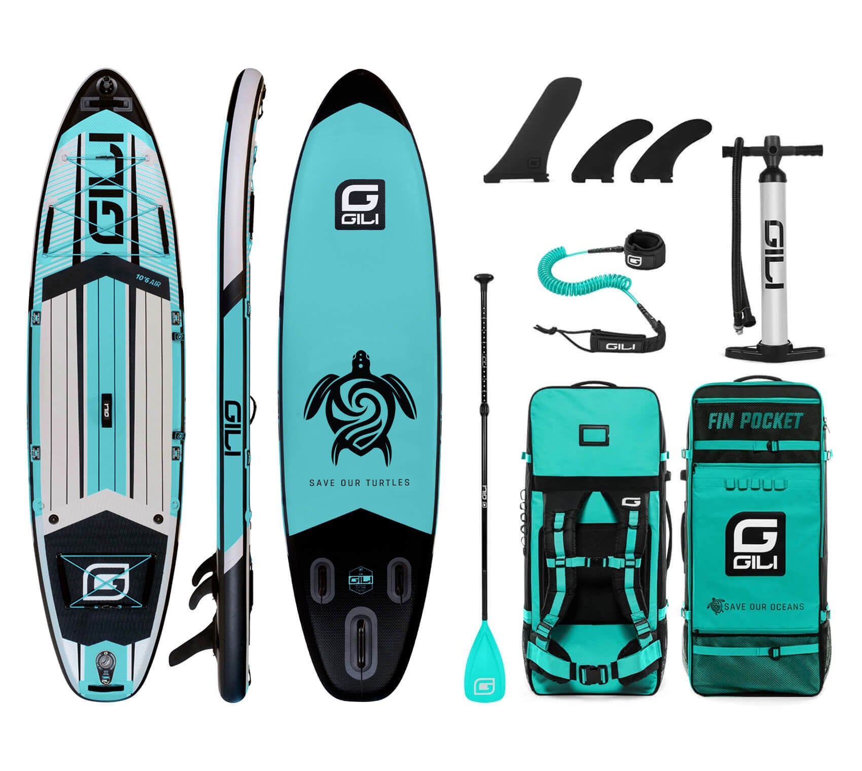 Ciencias Sociales He reconocido Cuarto 10'6 / 11'6 AIR Inflatable Stand Up Paddle Board - GILI Sports
