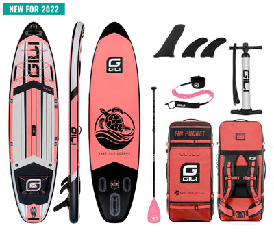 GILI 10'6 AIR inflatable paddle board package in Coral