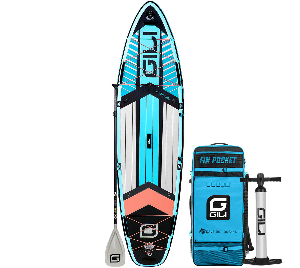 10'6 KOMODO Inflatable Stand Up Paddle Board GILI Sports