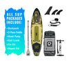 GILI 11' Adventure Camo paddle board bundle accessories