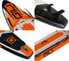 GILI 11' Adventure inflatable paddle board detail shots in Orange