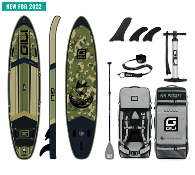 GILI 11'6 AIR inflatable paddle board package in Camo
