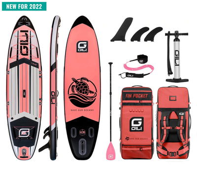 GILI 11'6 AIR inflatable paddle board package in Coral