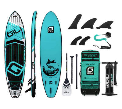 GILI 11'6 Meno inflatable paddle board in Teal