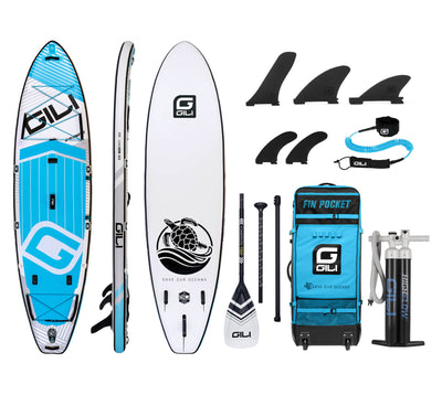 GILI 11'6 Meno inflatable paddle board package in White