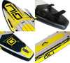 GILI 12' Adventure inflatable paddle board detail shots in Yellow
