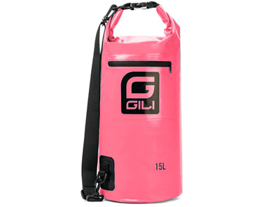 GILI Waterproof Roll-Top Dry Bag pink