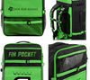 GILI inflatable paddle board backpack in Green with fin pockets