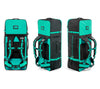 GILI iSUP non-rolling backpack with fin pocket teal side and back
