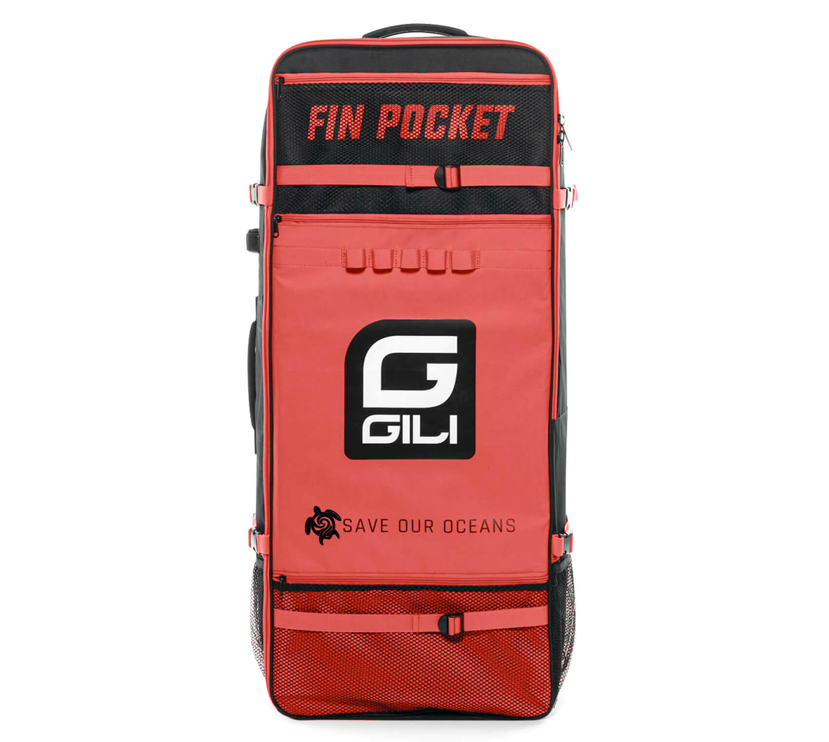 GILI iSUP non-rolling backpack with fin pocket Coral