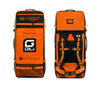 GILI iSUP non-rolling backpack with fin pocket orange front and back