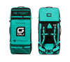 GILI iSUP non-rolling backpack with fin pocket teal front and back