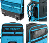 GILI rolling backpack Blue for paddle board detailed shots