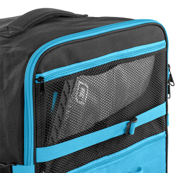 GILI rolling backpack Blue for paddle board with fin pocket