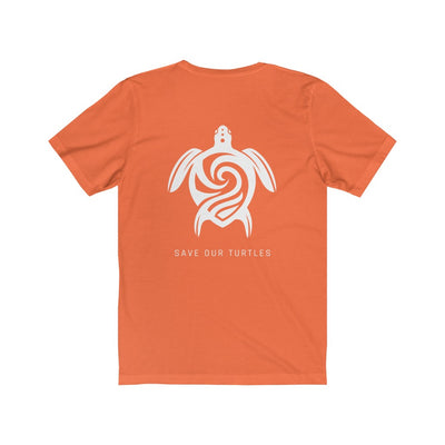 Save Our Turtles Unisex Short Sleeve Tee orange back