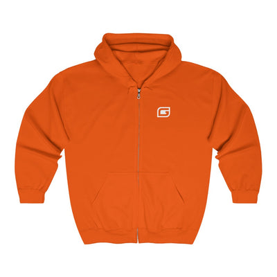 Save Our Turtles Full Zip Hooded Sweatshirt orange front