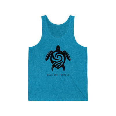 Save Our Turtles Unisex Jersey Tank blue front
