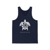 Save Our Turtles Unisex Jersey Tank navy blue front