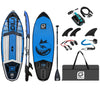 GILI 8' Cuda Blue inflatable paddle board package with whistle and electric pump