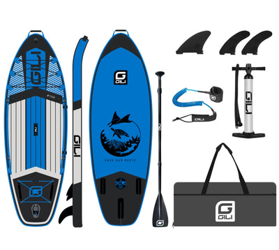 GILI 8' Cuda inflatable paddle board with hand pump