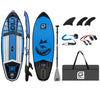 GILI 8' Cuda Blue inflatable paddle board package with whistle