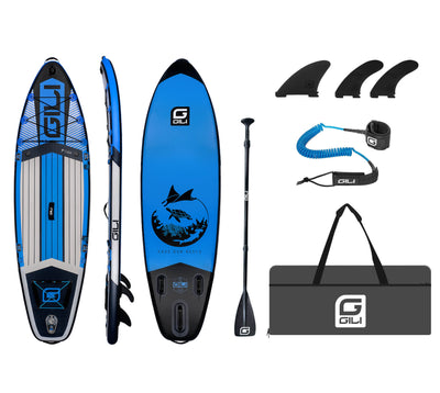 GILI 9' Cuda inflatable paddle board package in Blue