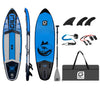 GILI 9' Cuda Blue inflatable paddle board package with whistle