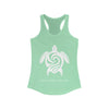 Women's Save Our Turtles Racerback Tank green front
