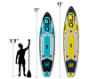 GILI Adventure paddle board sizing comparison