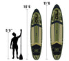 GILI AIR Camo inflatable paddle board sizing comparison