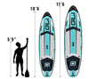 GILI AIR Teal inflatable paddle board sizing comparison